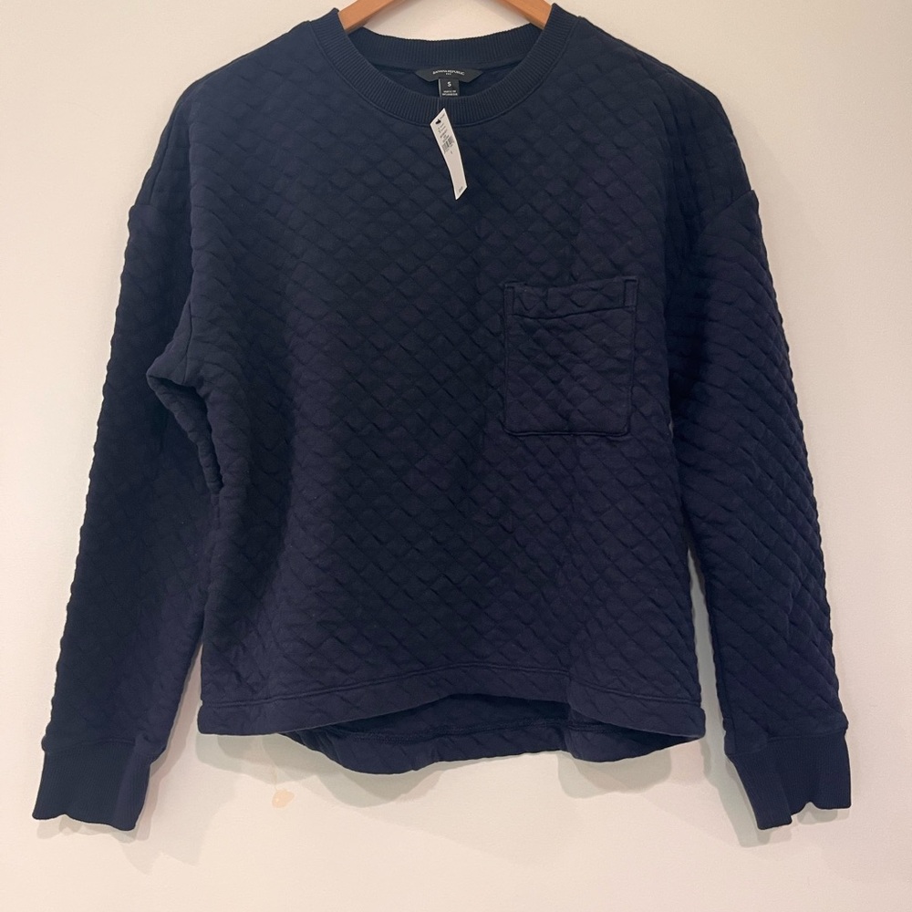 Banana Republic women’s Quilted Sweatshirt BNWT NEW
